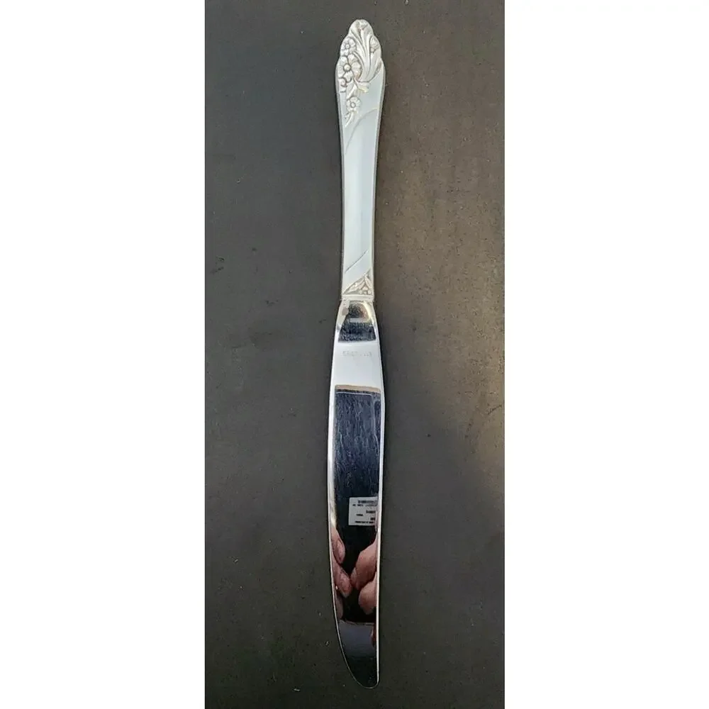 4 Onieda Community EVENING STAR Dinner Knives VTG 1950's Stainless Blade